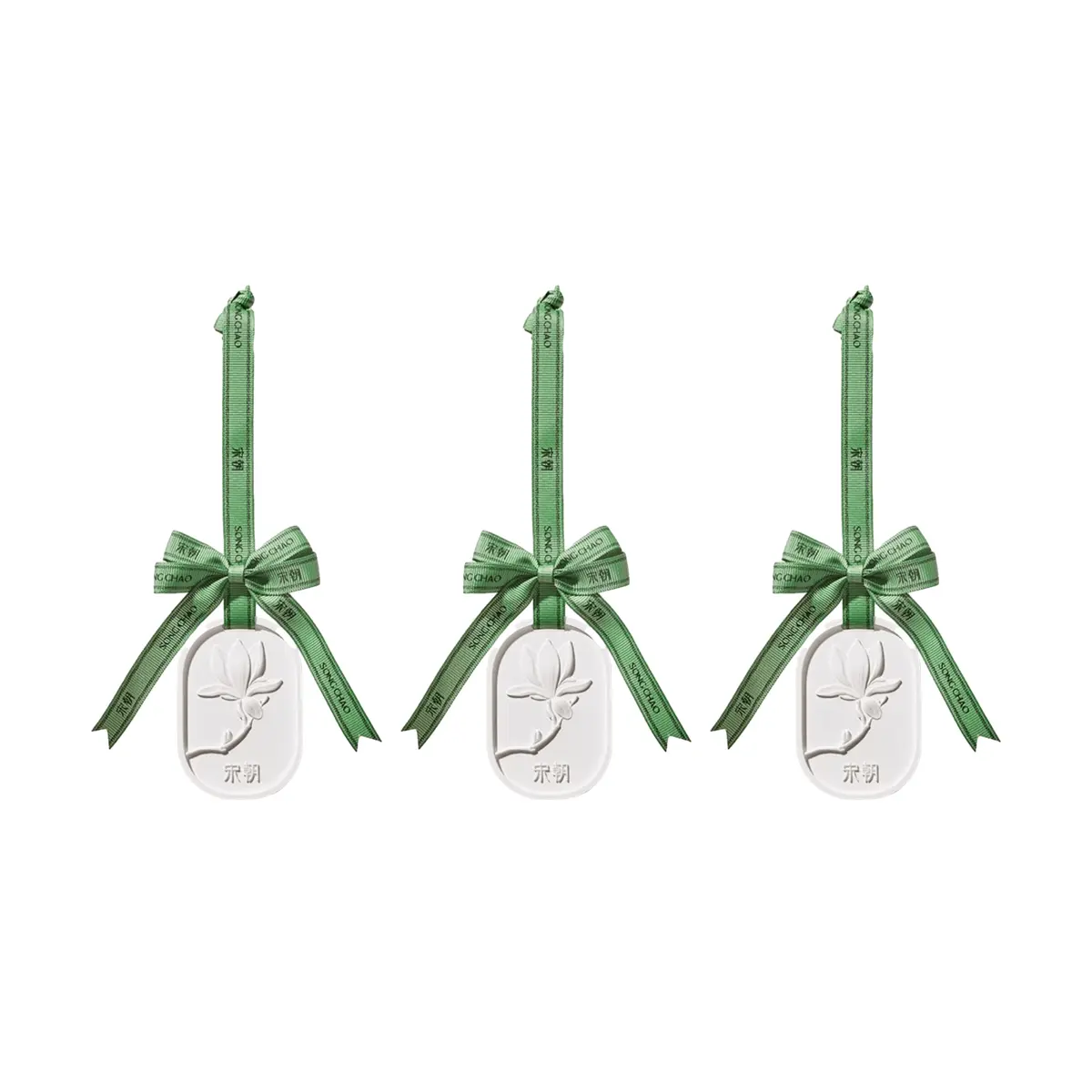 SONG CHAO 3-Pack Diatomaceous Earth Scented Hanging Diffuser - Lakeside Lotus Aroma Stone for Closets & Cars