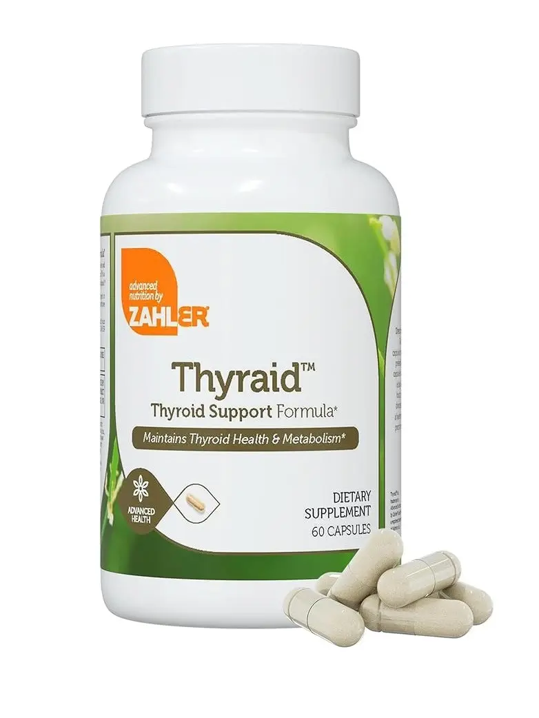 Zahler Thyraid Thyroid Support Supplement with Iodine, Zinc, L-Tyrosine & Ashwagandha – Non-GMO Kosher Formula – 60 Capsules