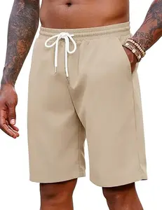 COOFANDY Men's Shorts Hawaiian Beach Shorts Elastic Waist Drawstring Lightweight Summer Casual Shorts with Pocket