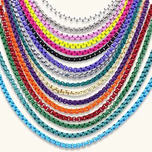 Enamel Link Chain Necklace