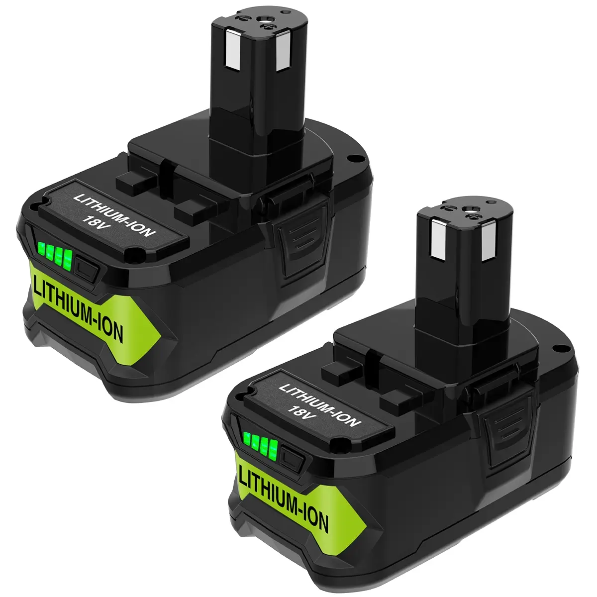 Ryobi 1+ Compatible 2-Pack 18V 8.0Ah Lithium-Ion Replacement Battery Packs, Fast-Charging, Long-Runtime for Cordless Power Drills, Saws & Trimmers