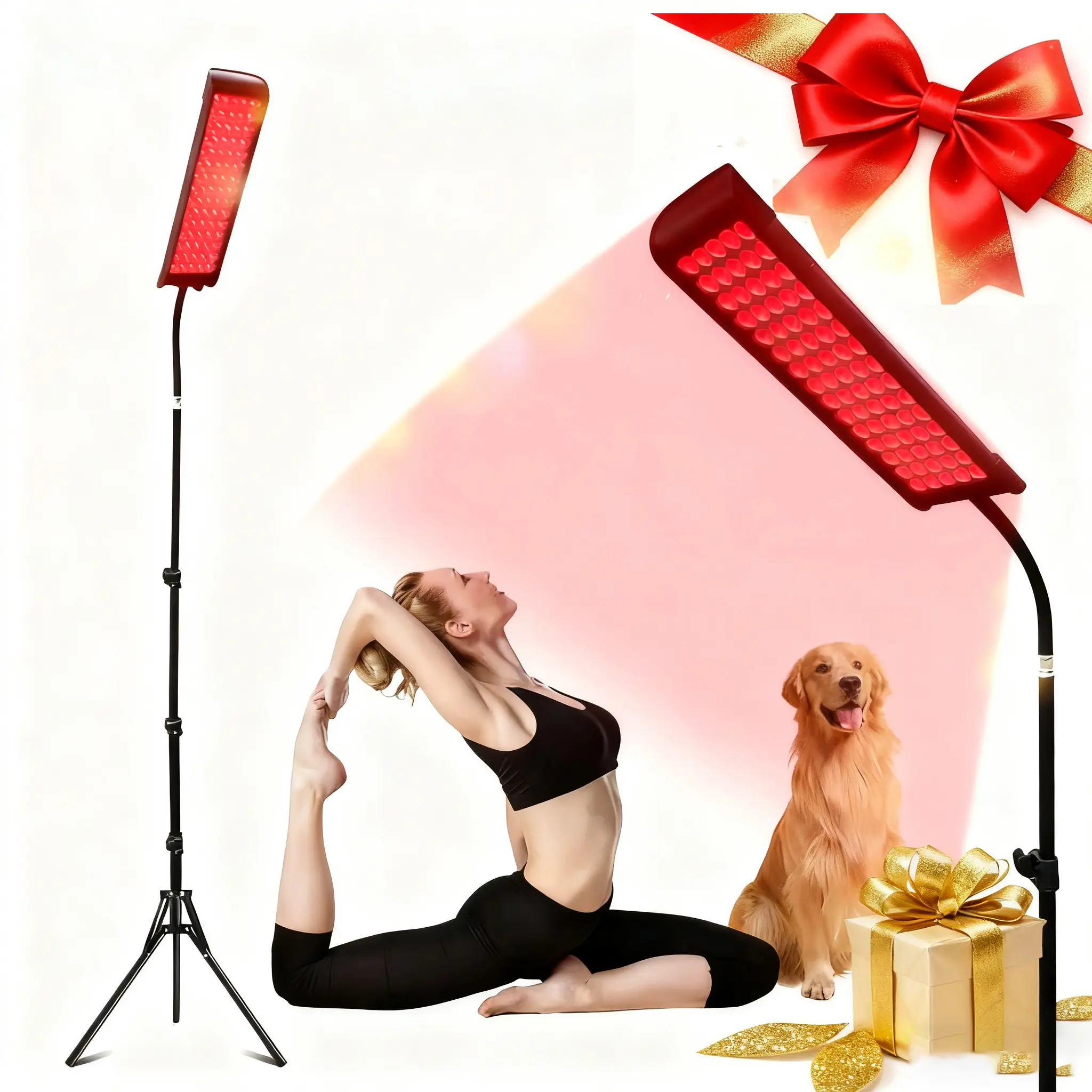 Recommended by physiotherapists, Led light therapy, Pain relief, Back pain relief products, 75 high-intensity red light beads, 600-850nm wavelength combination, adjustable bracket design, irradiation, red light therapy, safe and non-invasive
