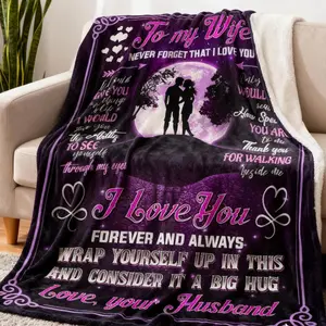 Gifts for Wife from Husband, to My Wife's Blanket Wedding Anniversary Birthday Gifts, Christmas Mothers Valentines Day Romantic Gifts for Her