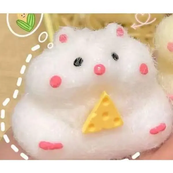 Kawaii Squishies Cheese Hamster Toy - Super Soft Fidget Toy, Stress Relief Gift for Ages 12+ 12 Years Above, Decoration, Memory Training and Observation