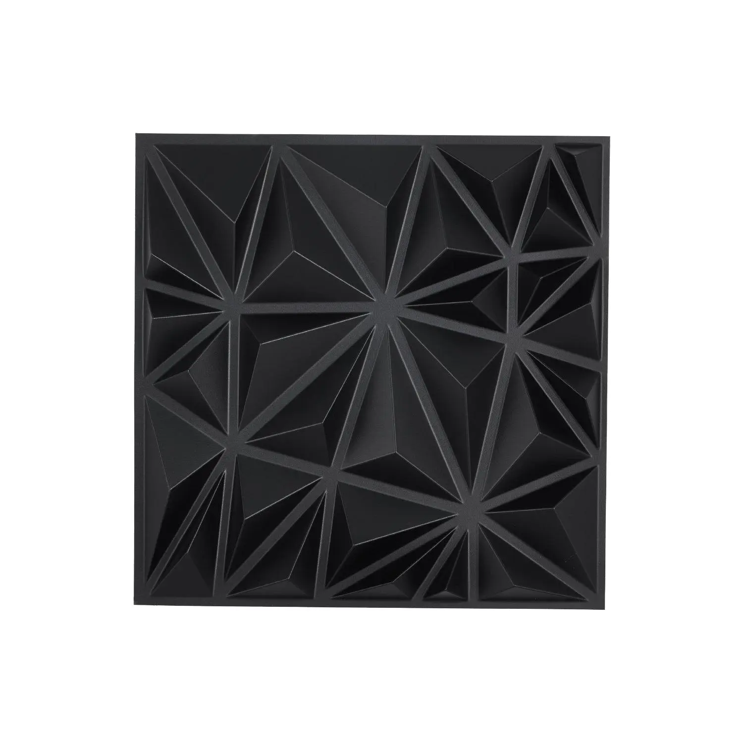 【SummerFinds】PVC Wall Tiles - 33-Pack 11.81x11.81in 3D Diamond Matte Black Contemporary Panels, 32 Sq.Ft Coverage, Resists Aging, for Home Improvement Building Supplies, Living Room Use