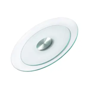 VEVOR 24 in Glass Lazy Susan Turntable, Tempered Glass Dining Table Centerpiece with 6 Rotating Wheels, 360 Smooth and Silent Spin Tabletop Rotating Tray, for Family Gatherings, Banquets WeddingsVEVOR Super Brand Day