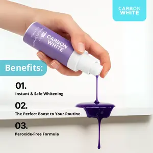 Carbon White – V Purple Teeth Whitening Serum – Instant Brightening, No Peroxide (30ml)