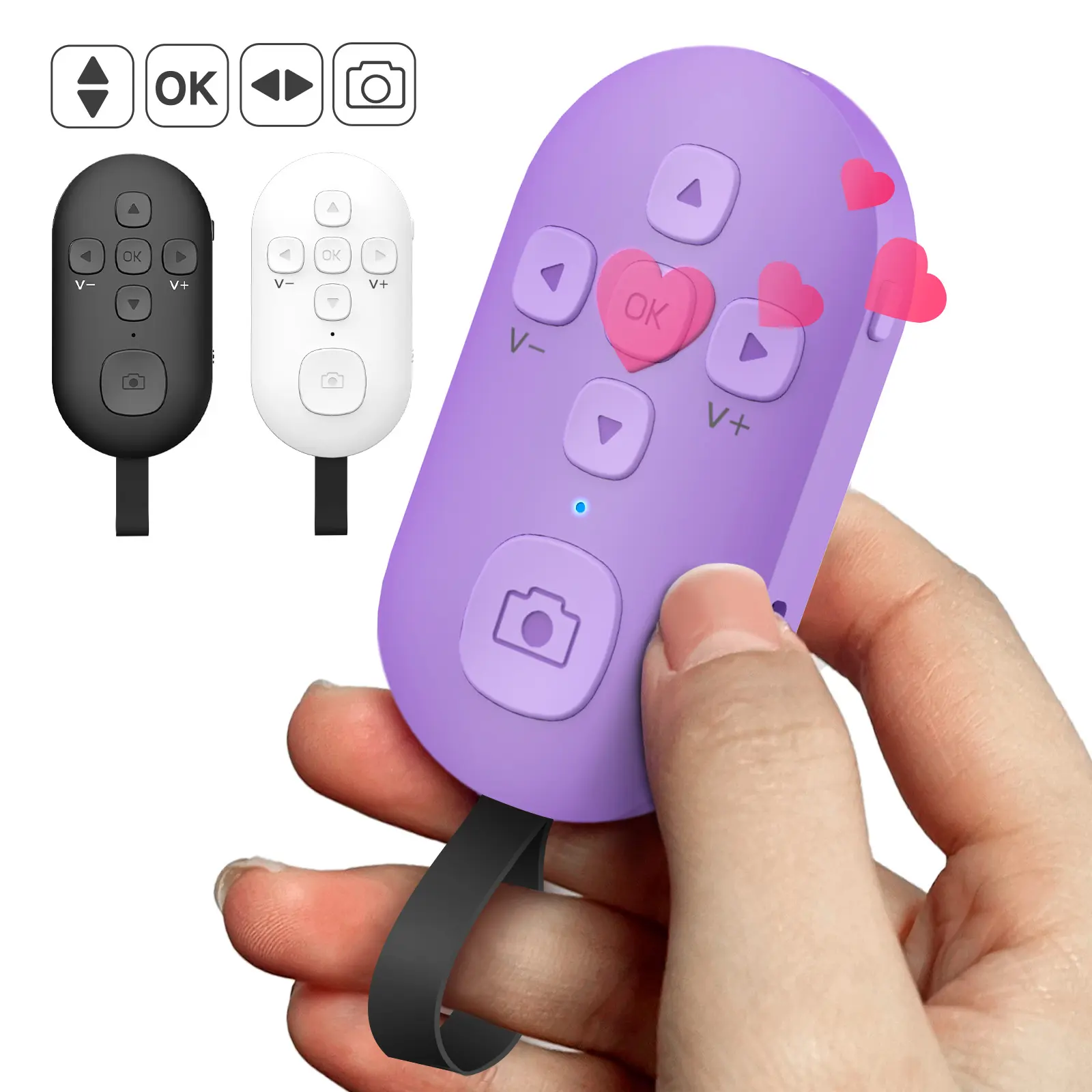 SEANCHEER C01 Electronic Bluetooth Smart Wireless Remote Control - TikTok Scrolling Tool, Kindle App Page Turner, Camera Shutter Button, USB-C Charging, Compatible with Android Screen-Controlled Devices, Smart Remote Controls, Wireless Remote Controls