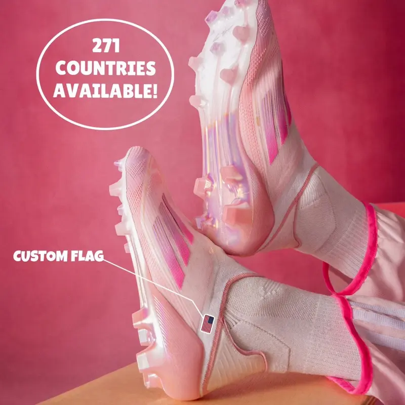 Country Flag on Cleats | Customize your Cleats/Boots | (Set of 2)