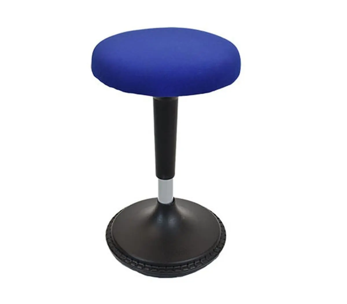 212 MAIN Blue Tall Adjustable Ergonomic Durable Swivel Active Balance Chair with Metal Frame, Dimpled Surface, Modern Balance Stool