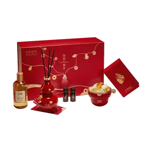 Song Chao God of Wealth Hat Aroma Diffuser Stone Gift Set - Feng Shui Lucky Charm for Home Decor, New Home Gift, Year of the Horse Celebration, Auspicious Fortune