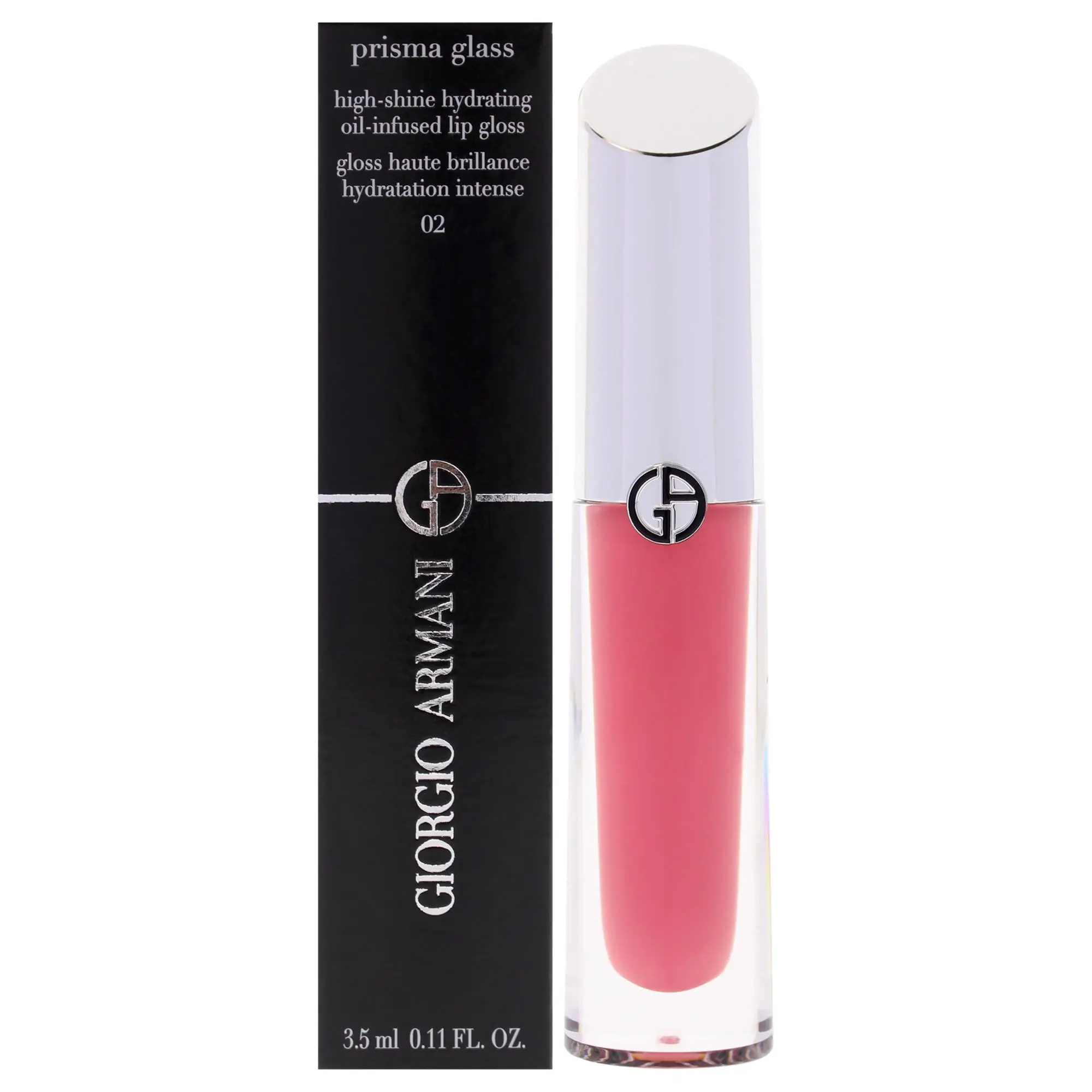 Giorgio Armani Prisma Glass Glossy Lip Makeup - Shade 02 Candy Halo, 0.11 oz, for Women