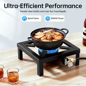 Trending Portable Dual Burner Camp Stove - Adjustable Flame & Rust-Resistant Iron-Copper Design  - 1300℃ High Temp for Outdoor BBQ & Camping Cooking