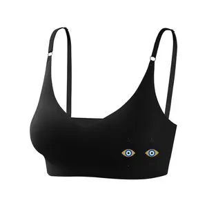 Women's Seamless Pullover Sports Bra - Soft Stretchy, Wireless with Removable Padding, Ideal for Daily Workout and Sleep, Great Gift