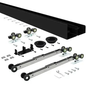 Nuk3y Bypass Sliding Door Hardware Soft Close With Finger Pull