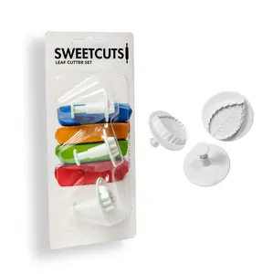 SweetCuts Leaf Plunger Cutters – Fondant & Sugar Flower Leaf Cutter Set