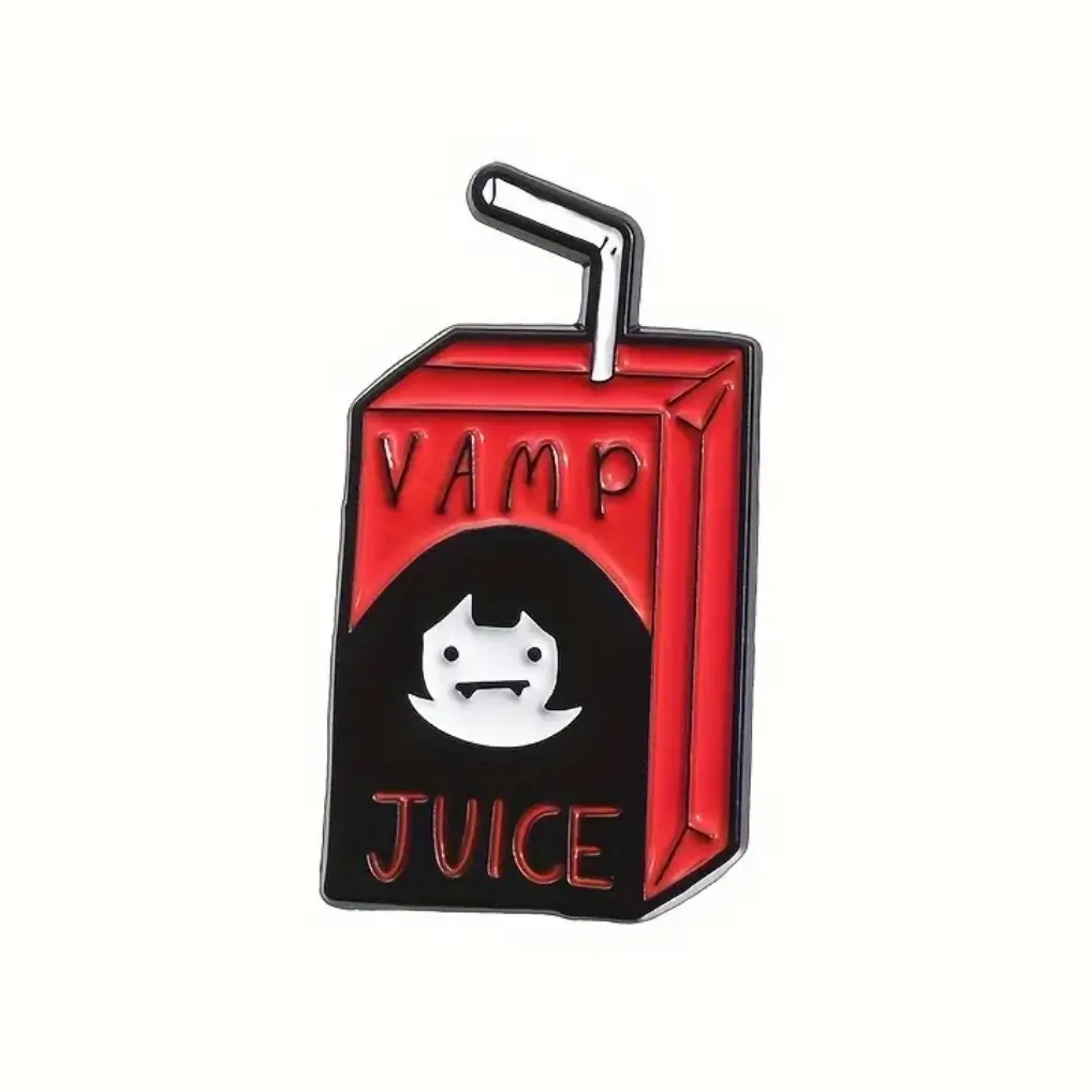 “Vamp Juice” Enamel Pin - Perfect Accessory for Fans of Vampire Fiction