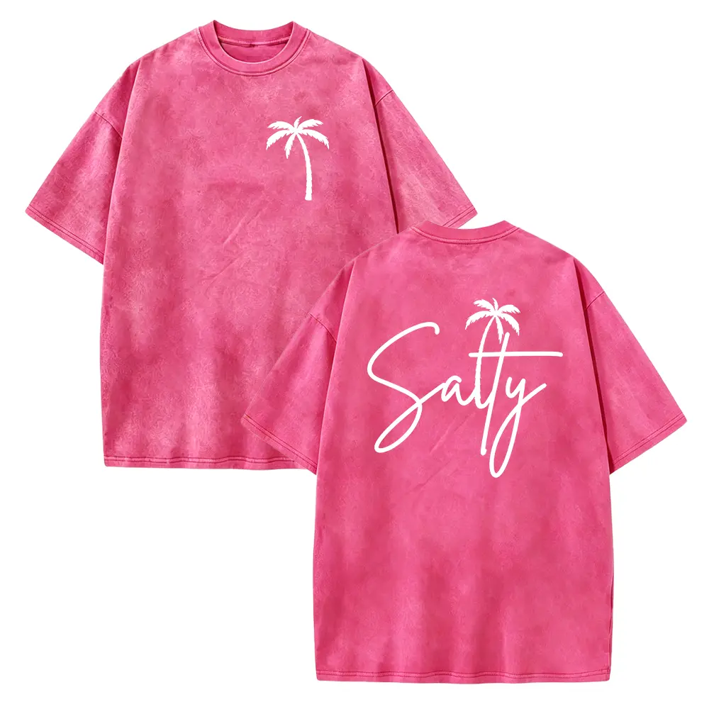 Palm Tree Salty Shirt, Salty Shirt, Two Sided Beach Shirt, Tropical Island Shirt, Funny Salty Shirt, Summer Vacation Tee, Retro Summer Shirt