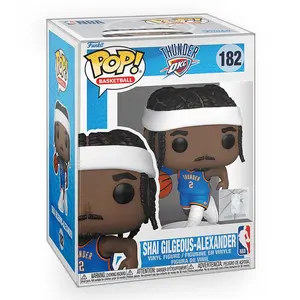 Funko POP Basketball: OKC Thunders - Shai Gilgeous Alexander (SGA) NBA Vinyl Figure with Epic Collectibles Premium Box Protector Included