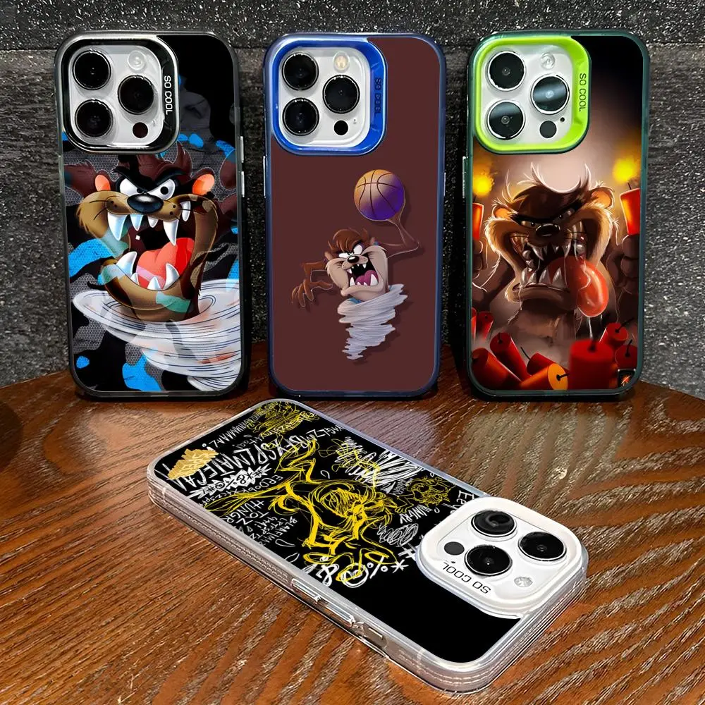 Tasmanian Devil Taz Enhanced Protection Smartphone Shell - Silver Handheld Devices Cover, Mobile Phone Accessory for iPhone 16,15,14,13,12,11 Pro Max,Xr,X,Xs,8,7 Plus