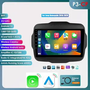 [Hizpo] Car Radio Android Auto CarPlay For Jeep Renegade 2016 2017 2018 2019 2020 Video Multimedia Player WIFI 2din Navigation 2 din GPS