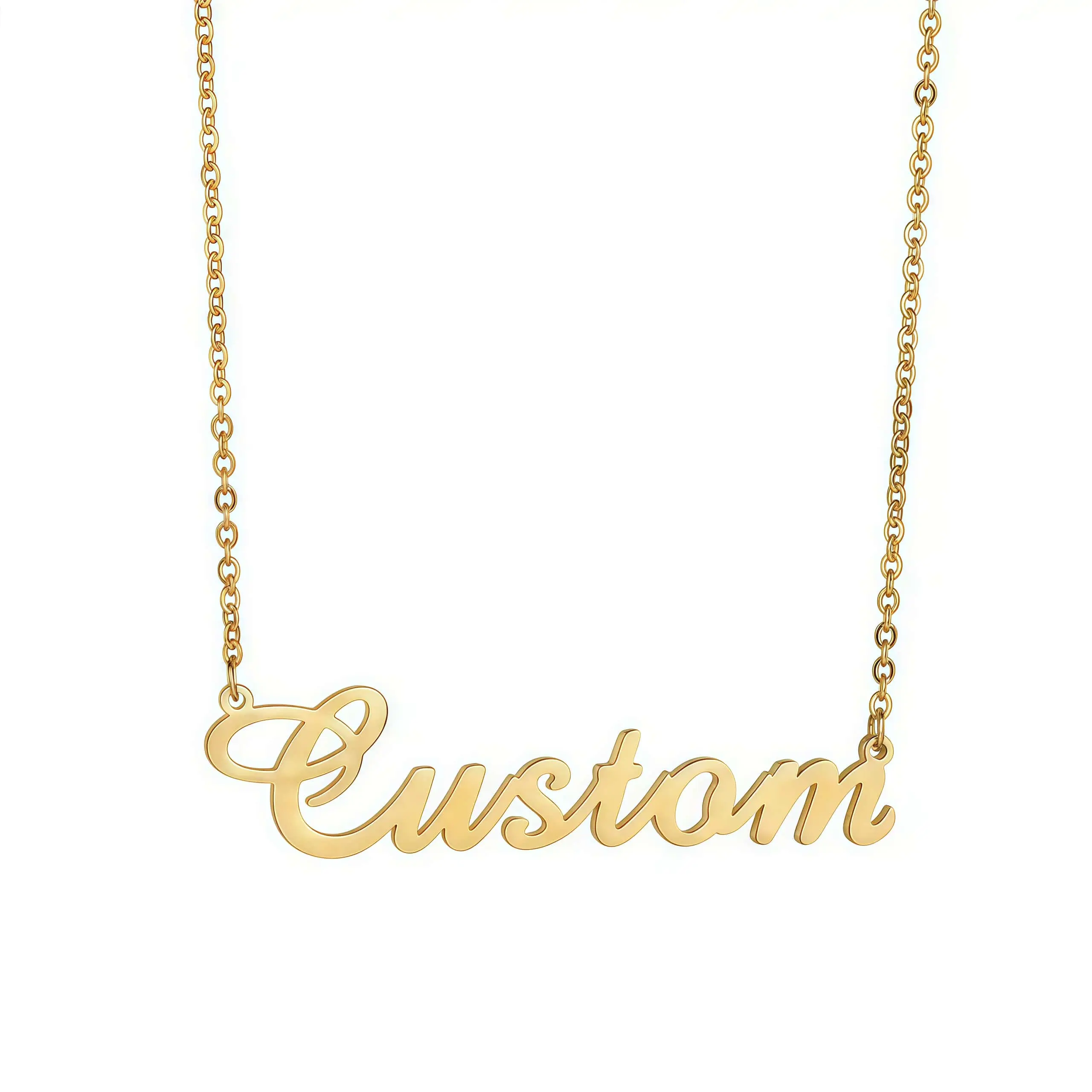 Custom Made Name Necklace for Women, Personalized Multi-Name Pendant in Tarnish-Proof Gold Plated Stainless Steel, Exquisite Jewelry Gift for Mother, Custom Made Pendant, Add Note In The Check Out Page, 4 Names
