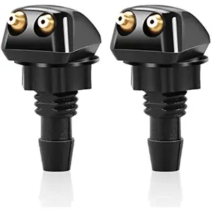 [2pcs PVC Washer Nozzles] 2pcs High-Quality PVC Windshield Washer Spray Nozzles | Adjustable Fan-Shaped Design for Even Liquid Distribution, Easy Installation, Fits Multiple Vehicles