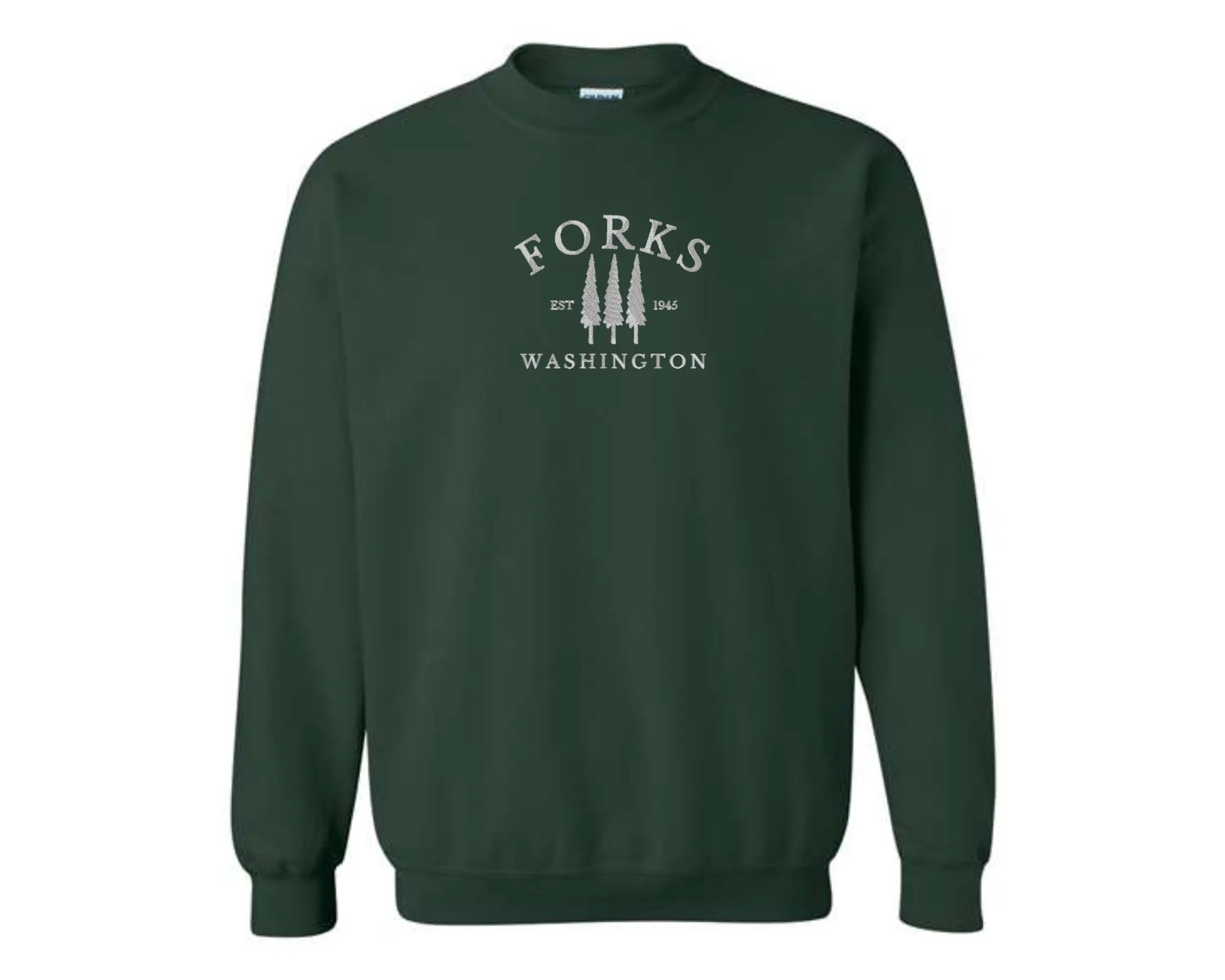 Embroidered Forks Sweatshirt, Twlight Inspired Sweatshirt, Embroidered Crewneck