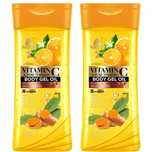 2pcs 200ML VITAMIN C PURE TURMERIC Body Oil for Dry Skin moisturizing body oil, Body Oil Moisturizer, for men and women, hydrating care, four seasons, travel portable, for Body, Face Antioxidant Oil