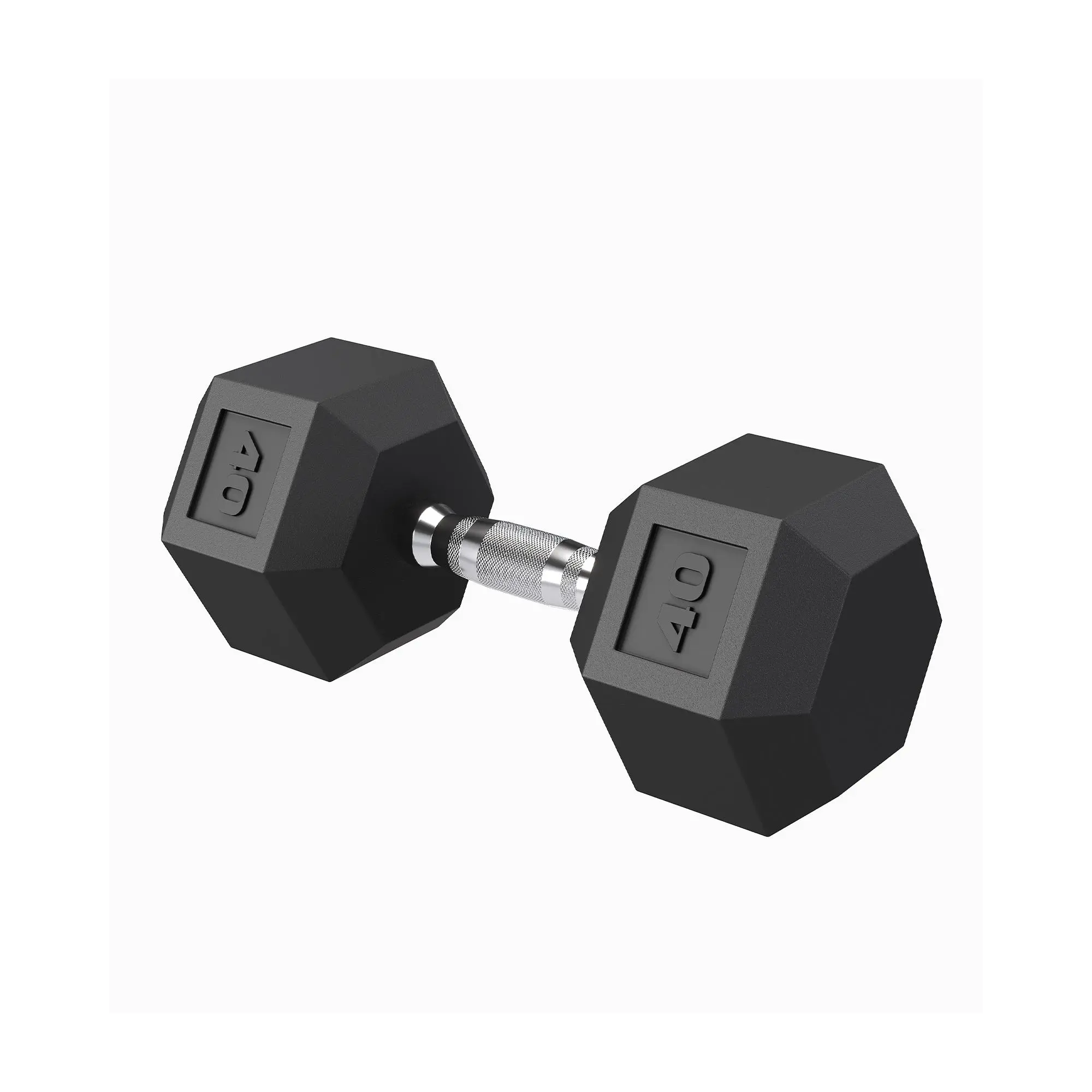 Pair of 5-50LB Hex Dumbbells, Cast Iron Inner Rubber Covered Hand Weights, Non-Slip Steel Handle Design for Home Fitness & Muscle Training
