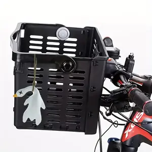 Foldable Adult Bicycle Basket - Front and Rear Universal Detachable Storage Basket with Handle, Breathable Design, Durable PP Material, Suitable for Commuting, Shopping, Pets, and Backpacks, Compatible with Road Bikes and Mountain Bikes