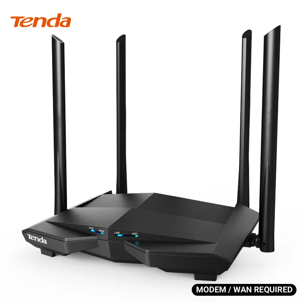 Tenda AC1200 WiFi Router, Dual Band Gigabit Wireless Internet Router - 4 Gigabit Ports, Up to 1.2 Gbps Speed, MU-MIMO, Beamforming, Parental Control, Guest WiFi, IPv6, Easy Setup(AC10)
