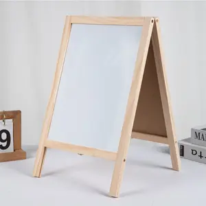Independent  A-shaped Frame Double-sided Blackboard Sign, Standing Blackboard Chalkboard, Sturdy Sandwich Board Suitable for Restaurants, Cafes, and Business Settings