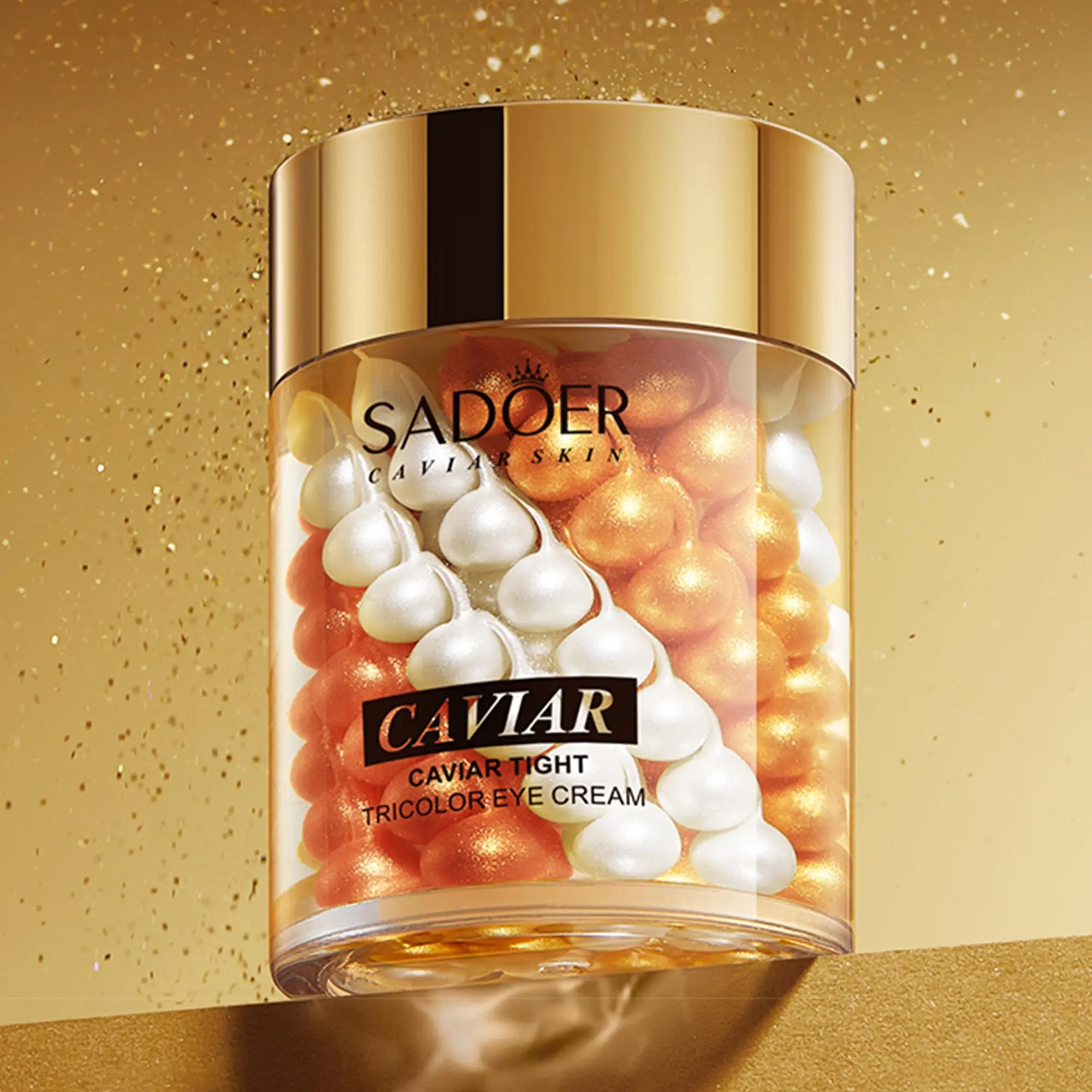 3 PCS Sadoer Caviar Essence  Cream 60g - Moisturizing & Hydrating  Care for Women, Korean Skincare, Holiday & Summer Beauty Supplies, Tightening & Lifting  Gel Lotion reusable eye patches