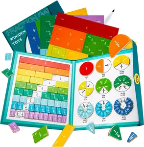 Magnetic Fraction Demonstration Book,  Learning Toy , Math Manipulatives Classroom Supplies, Visual Math Magnetic Tool for Numerator and Denominator, Fraction Addition and Subtraction Homeschool Supplies, Montessori Toy, Educational Gift for Toddler