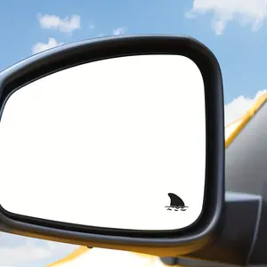2PCS/SET shark fin mini stickers, car vinyl stickers, rearview mirror decoration stickers, mini car stickers, Car Decals