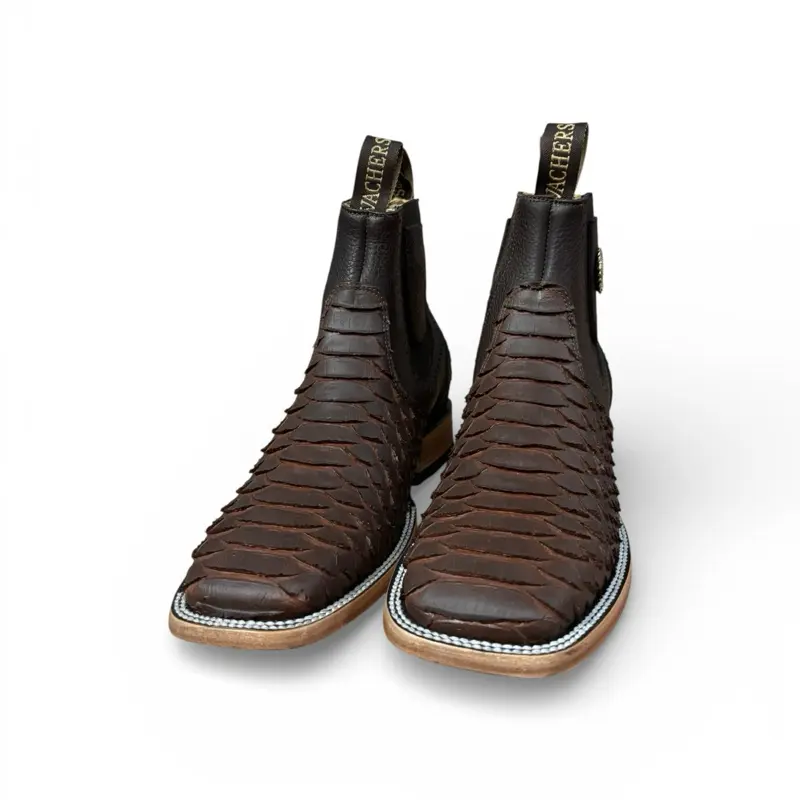 Botin Vachers Pithon Cafe Footwear Boot Bota