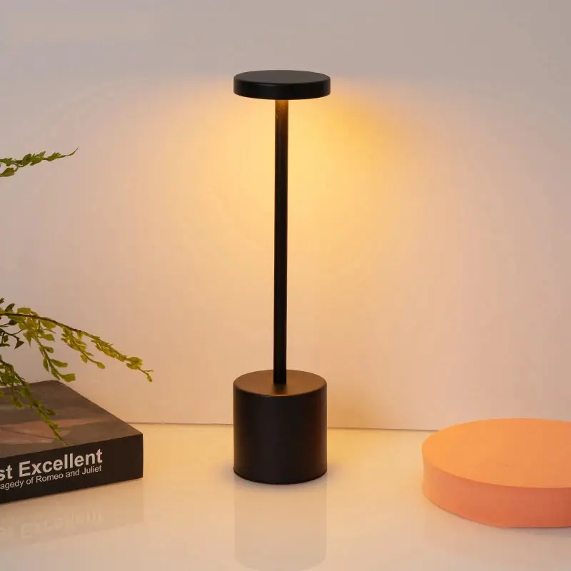 Wireless LED Touch Sensor Dimming Table Lamp Adjustable Simple Rechargeable LED Lights Bedroom for Bedside Desk Creative Ambient Night Light Christmas Gift