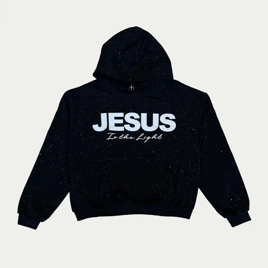 Jesus is the light Rhinestone Hoodie | Faith Streetwear