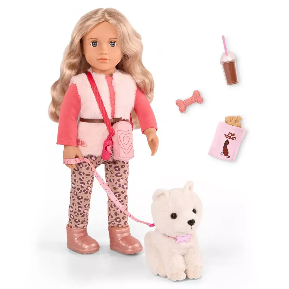 Our Generation Kinsley & Kenzi 18" Doll & Pet Puppy Set Our Generation Kinsley & Kenzi 18" Doll & Pet Puppy Set