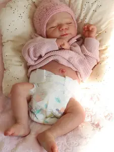 Pascale 19" Full Vinyl Reborn Baby Girl Doll with Hand-Painted Face Pink Magnetic Pacifier Knit Sweater Outfit Bottle Diaper Birth Certificate Complete Gift Set Charming Look Gifting Comprehensive Set