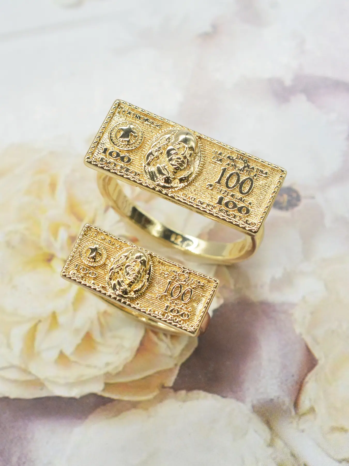 Fashion Hip Hop Dollar Ring, Statement Ring, Fashion Accessory, Perfect for Daily Wear, Parties, Christmas, Halloween, Easter Gifts, Best Gift for Boyfriend, Father, Fashion Rings