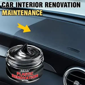 Car Plastic and Rubber Repair Cream, Glossy Paste for Body and Interior, Prevents Fading and Oxidation, Suitable for Bumpers, Car Detailing Products