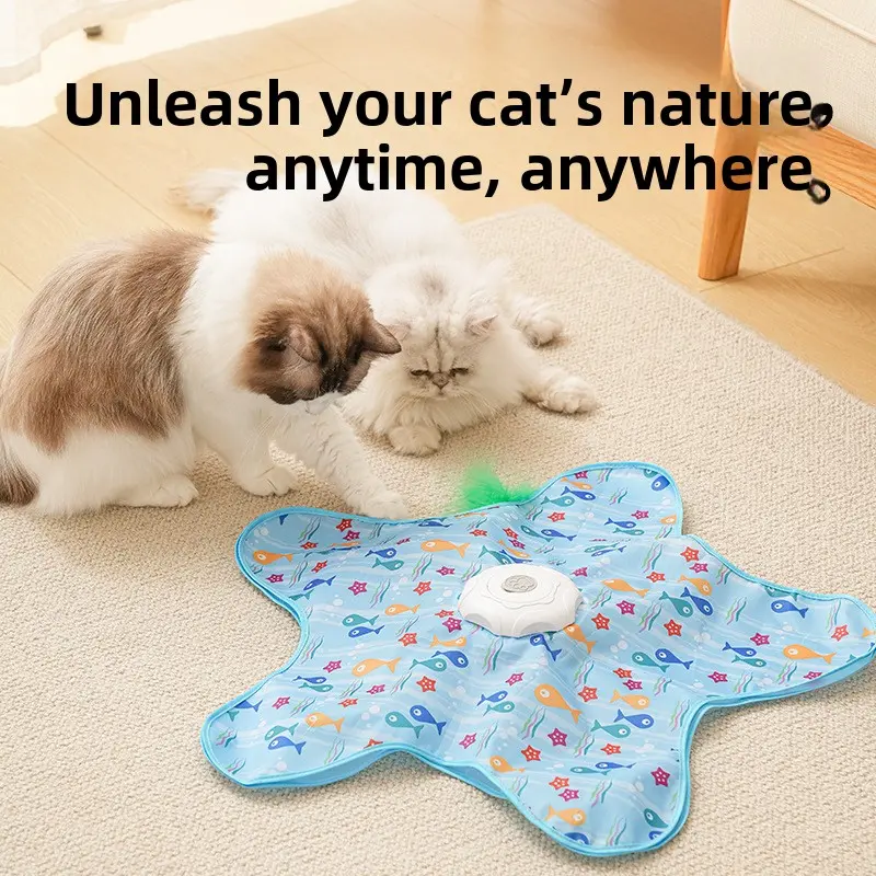 1 Electric Cat Spinner Pet Toy - A Self-Entertaining Fun Device for Relaxation. Automatically Starts and Stops. Intelligent Cat Stimulation. Butterfly Movement. Energy Consumption. Suitable as a Gift for Global Festivals.