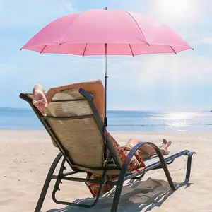 Outdoor Clip-On Sunshade, Portable Detachable UV-Protective Beach Chair Umbrella, 360° Adjustable Heat-Resistant Sun Protection Design, Suitable for Camping, Beach Chairs, Strollers, Wheelchairs, Patio Seating, Fishing, and Other Outdoor Activities.