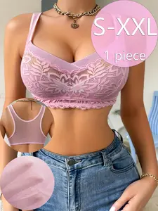 Seamless Wireless Everyday Bralette Underwear for Small Chest - Chic Cute Aesthetic Lace High Sides for Day & Night Comfort! ✨