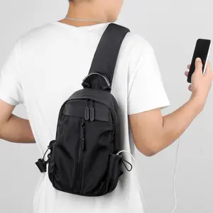 Men's and Women's Cross Chest Bag - Adjustable Shoulder Strap, Compact and Simple Design, Multiple compartments, Gold Hardware and Zipper Pocket - Daily casual backpack suitable for travel, cycling, school, work, durable and multifunctional, trendy Korean