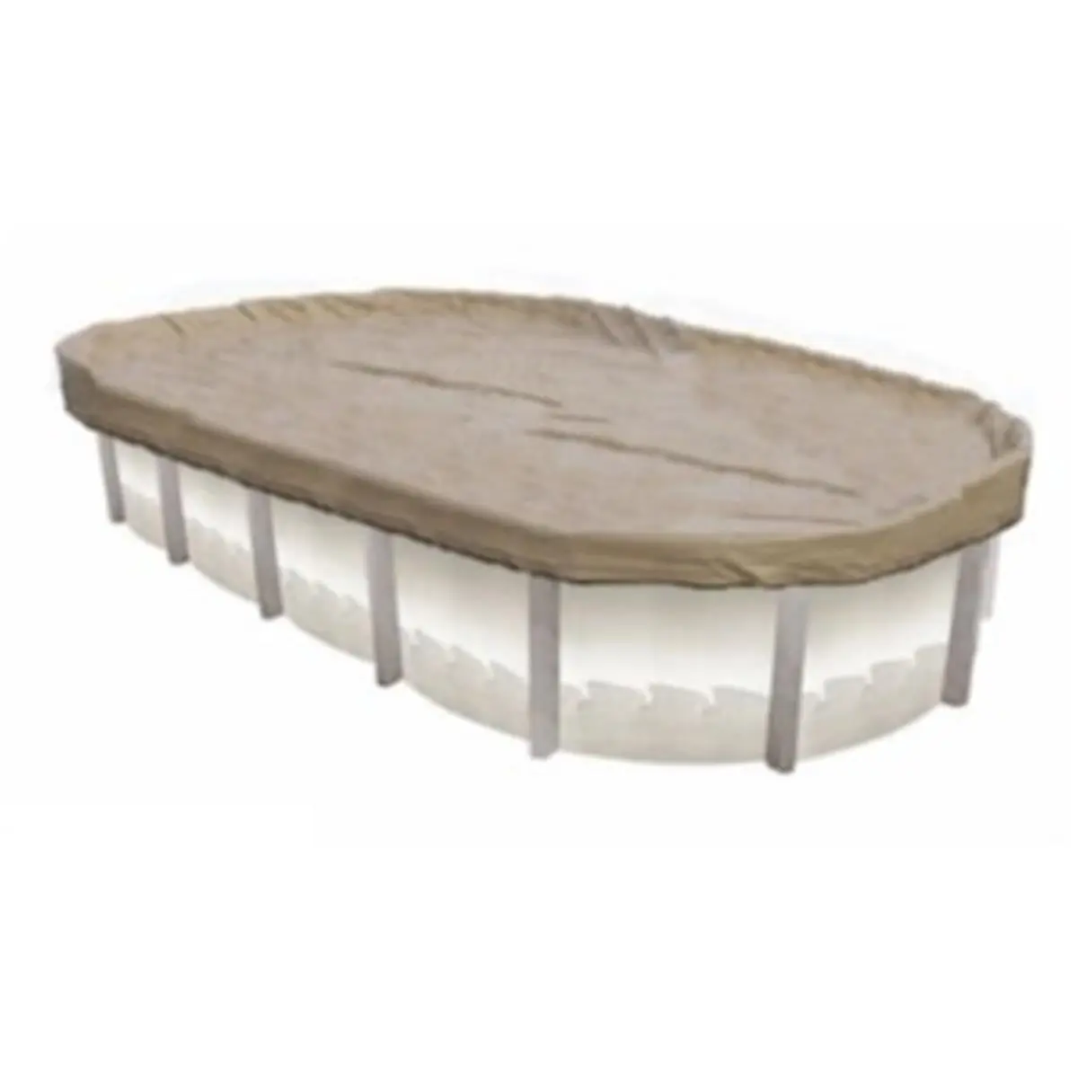 212 MAIN Oval Above Ground Winter Pool Cover - 15x30ft, High Tear Resistance, Vinyl-Coated, Black & Tan, Tighter Weave, Secure Fit, 20-Year Warranty, 24lbs, 30% Lighter, Winter Protection, Better Wear & Longevity, Above Ground Pool Setup