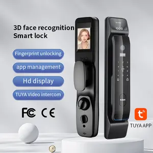 Puxin DF65 3D Face & Fingerprint Smart Lock - Wi-Fi Enabled, Battery/USB Powered, HD Display, Aluminum Alloy Door Lock for Home Security