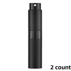 Portable Mini Perfume Atomizer for Travel, 2 Counts Refillable Empty Spray Bottle, Cologne Dispenser, Twist Type Pocket Cologne Sprayer